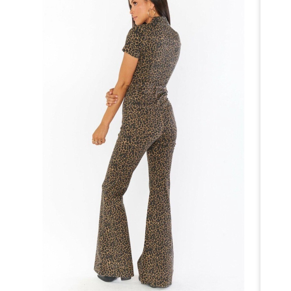 Show me your mumu everhart jungle leopard jumpsuit - M (NWT)